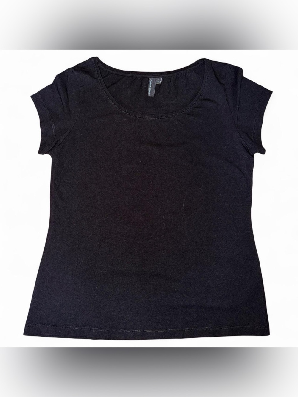 cynthia rowley large black Cotton Blend fitted tshirt tee L classic Basic Work
